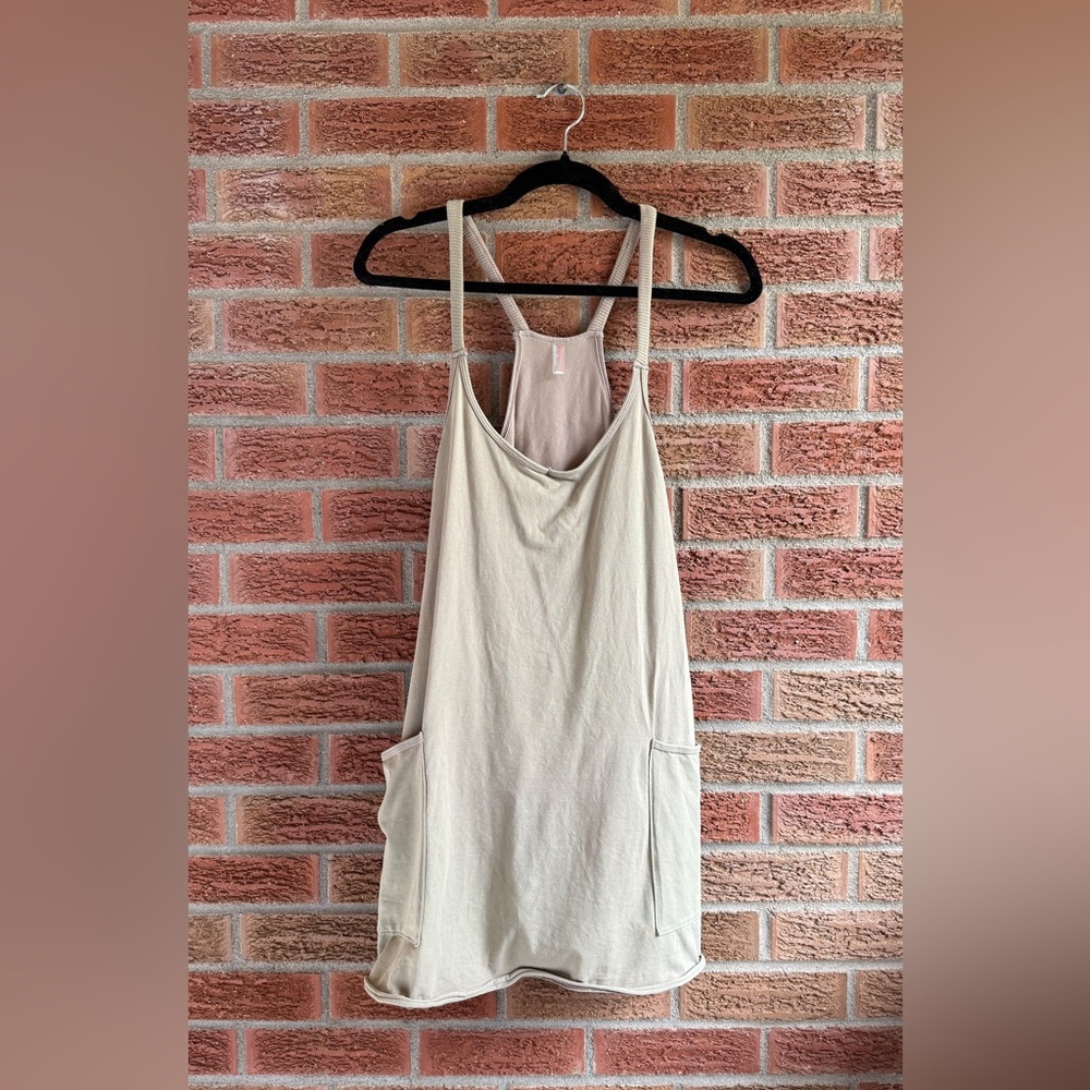 Free People Hot Shot Mini Dress - Mocha Latte - Size Small